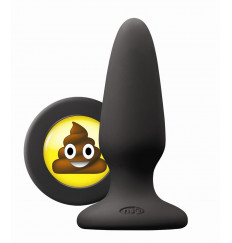 Черная силиконовая пробка среднего размера Emoji SHT - 10,2 см.