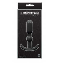 Черная анальная пробка Plug № 6 - 11,3 см.