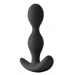 Черная силиконовая анальная пробка-елочка Pillager II - 12,4 см.