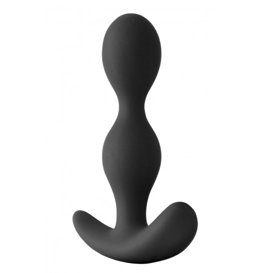 Черная силиконовая анальная пробка-елочка Pillager II - 12,4 см.