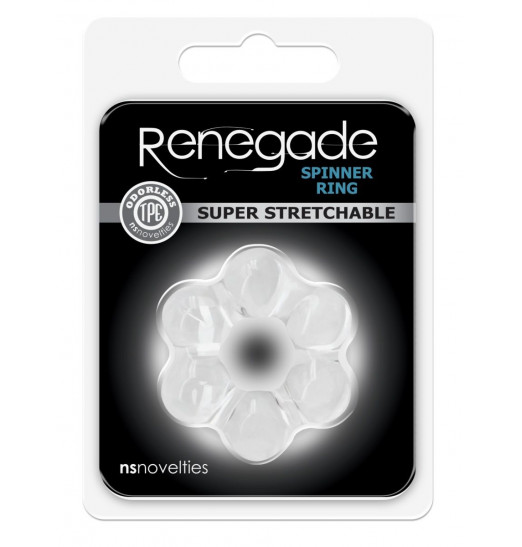 Прозрачное эрекционное кольцо Spinner Ring