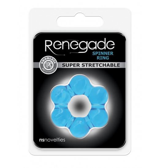 Голубое эрекционное кольцо Spinner Ring