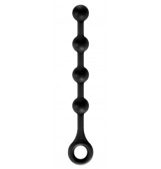 Черная цепочка анальных шариков  Soft Balls Jr. - 29 см.