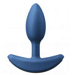 Средняя голубая анальная вибропробка Heavyweight Plug Medium - 12 см.