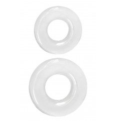 Набор из двух эрекционных колец прозрачного цвета Double Stack