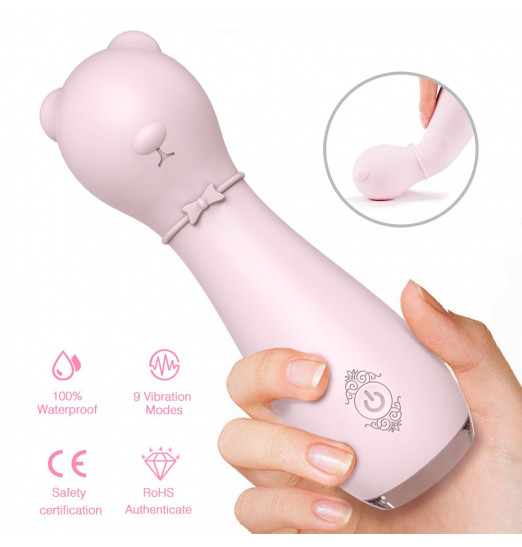 Нежно-розовый вибромассажер BONNE Нежно-розовый вибромассажер BONNE