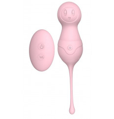 Нежно-розовые вагинальные шарики VAVA с пультом ДУ