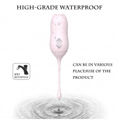 Нежно-розовое виброяйцо MiaoU с пультом ДУ