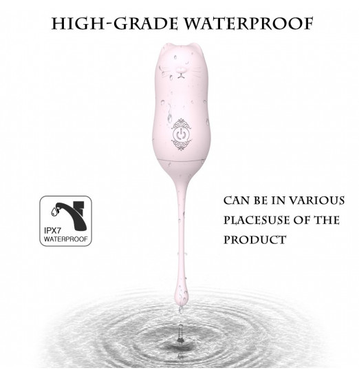 Нежно-розовое виброяйцо MiaoU с пультом ДУ