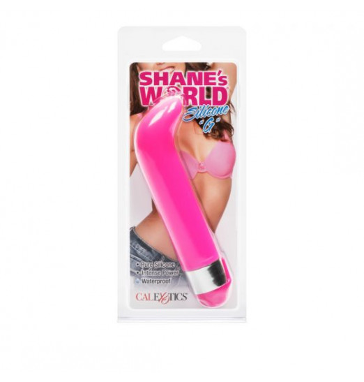 Розовый вибратор Silicone G для стимуляции G-точки - 12 см.