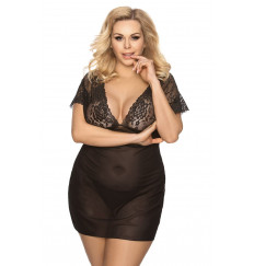 Прозрачная сорочка Marina с кружевным лифом