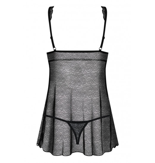 Полупрозрачный беби-долл с атласным бантиком Полупрозрачный беби-долл с атласным бантиком