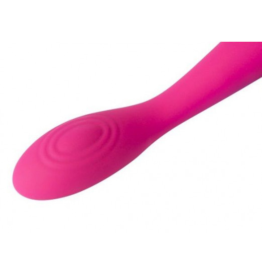 Ярко-розовый G-стимулятор IRIS Clitoral   G-spot Vibrator - 18 см.