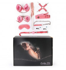 Большой набор БДСМ-аксессуаров кораллового цвета