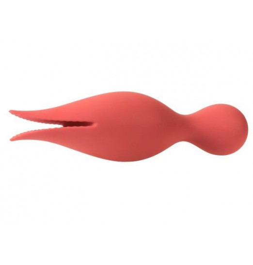 Коралловый раздвоенный вибромассажер Siren для клиторального массажа Коралловый раздвоенный вибромассажер Siren для клиторального массажа