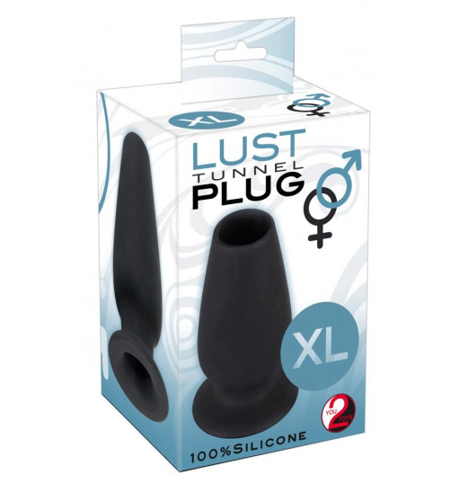 Большая пробка с тоннелем Lust Tunnel Plug XL - 13 см.
