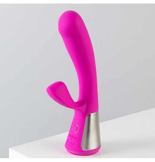 Розовый интерактивный вибратор Kiiroo Ohmibod Fuse - 18 см.