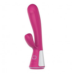 Розовый интерактивный вибратор Kiiroo Ohmibod Fuse - 18 см.