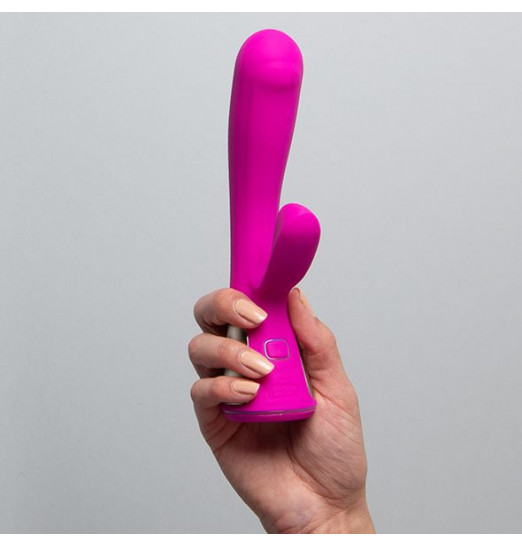 Розовый интерактивный вибратор Kiiroo Ohmibod Fuse - 18 см.