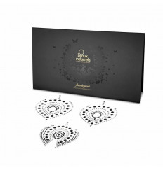 Черно-серые наклейки на грудь и зону бикини FLAMBOYANT