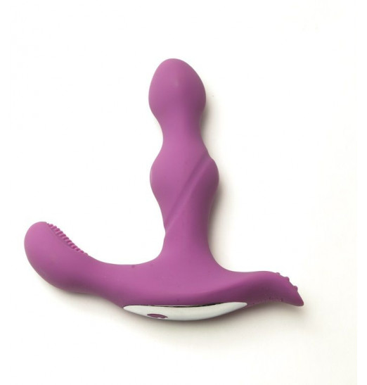 Сиреневый вибромассажер простаты с двумя моторами Сиреневый вибромассажер простаты с двумя моторами