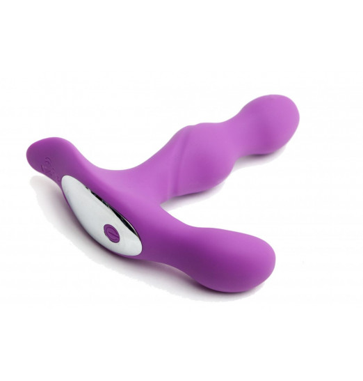 Сиреневый вибромассажер простаты с двумя моторами Сиреневый вибромассажер простаты с двумя моторами
