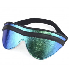 Сине-черная маска на глаза с фиксирующей резинкой