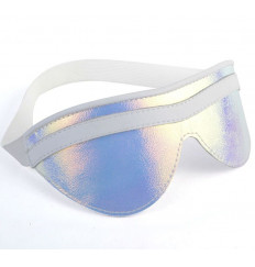 Белая маска на глаза с перламутровым блеском