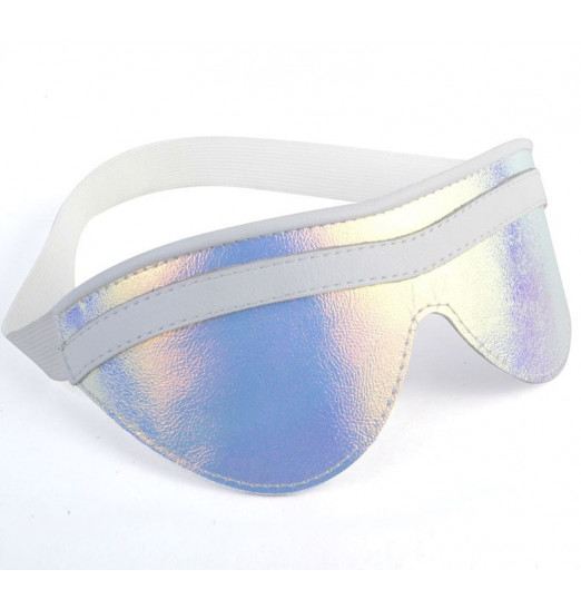 Белая маска на глаза с перламутровым блеском Белая маска на глаза с перламутровым блеском