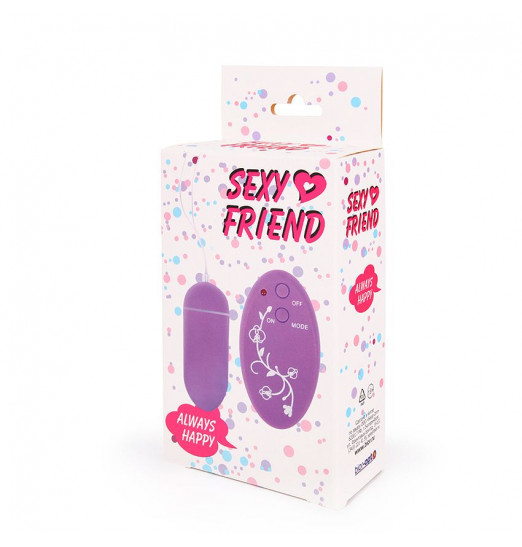 Фиолетовое виброяйцо Sexy Friend с 10 режимами вибрации Фиолетовое виброяйцо Sexy Friend с 10 режимами вибрации