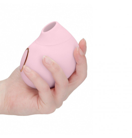 Розовый клиторальный вакуум-волновой массажер Irresistible Seductive