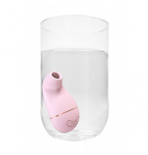 Розовый клиторальный вакуум-волновой массажер Irresistible Kissable