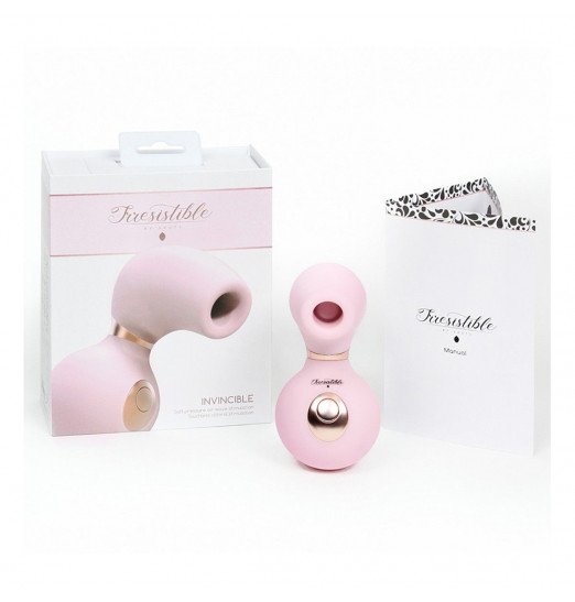 Розовый клиторальный вакуум-волновой массажер Irresistible Invincible