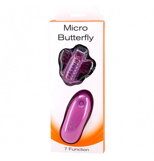 Лиловый клиторальный стимулятор MICRO BUTTERFLY в виде бабочки