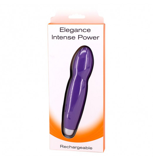 Фиолетовый мини-вибромассажер ELEGANCE INTENSE POWER - 14 см. Фиолетовый мини-вибромассажер ELEGANCE INTENSE POWER - 14 см.