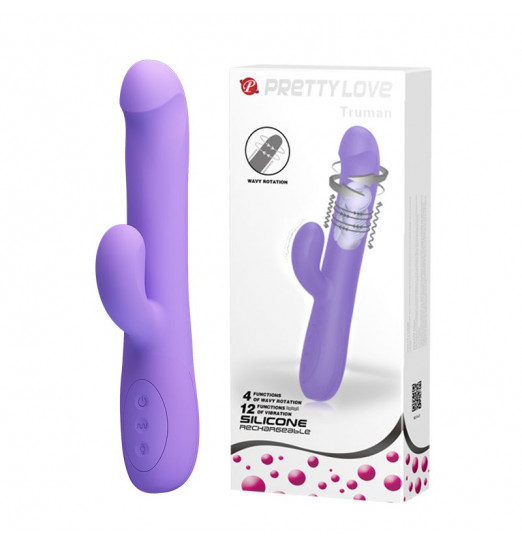 Сиреневый вибратор-ротатор Truman - 23,8 см.