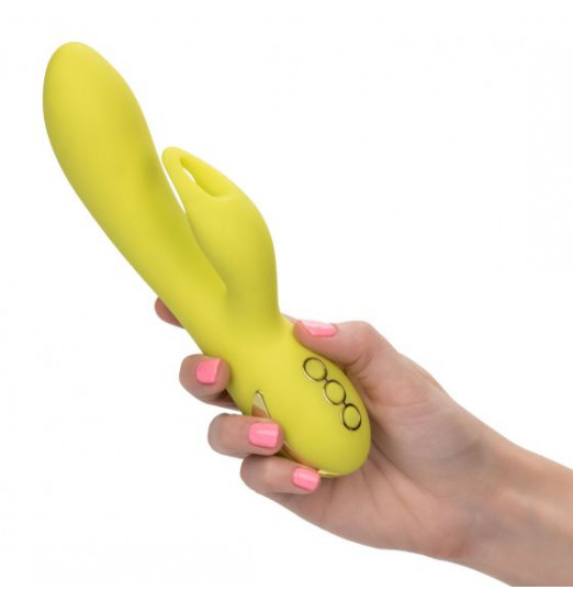 Желтый вибратор-кролик Venice Vixen