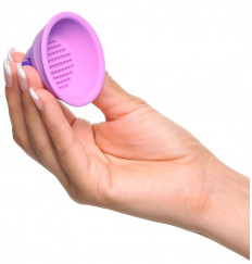 Фиолетовые виброприсоски-стимуляторы на соски Vibrating Nipple