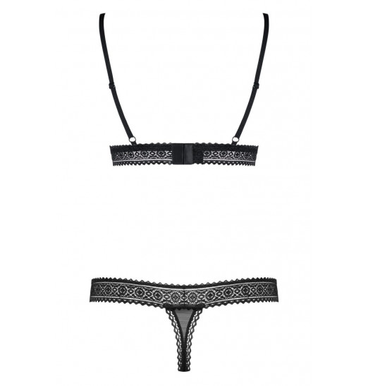 Эффектный полупрозрачный комплект белья с кружевом