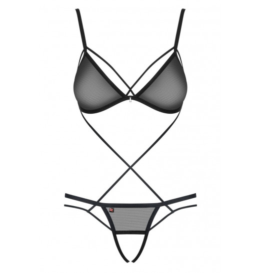 Пикантное контактное боди со стреп-лентами