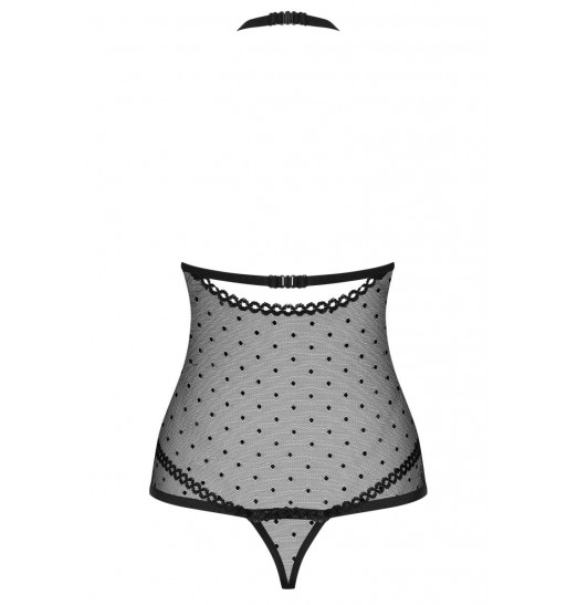 Эффектное полупрозрачное боди с мягкой чашечкой в мелкий горошек Эффектное полупрозрачное боди с мягкой чашечкой в мелкий горошек