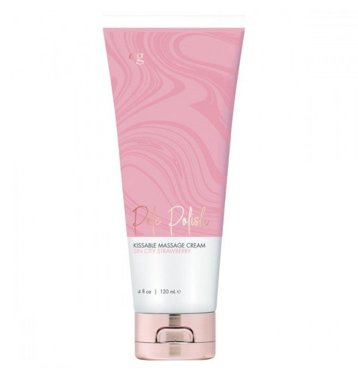 Съедобный массажный крем для поцелуев с ароматом клубники CG Sin City Strawberry - 120 мл.
