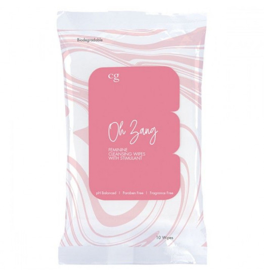 Женские очищающие салфетки со стимулятором CG OH ZANG - 10 шт.