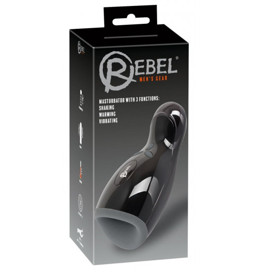 Черный мастурбатор Rebel Masturbator с нагревом Черный мастурбатор Rebel Masturbator с нагревом