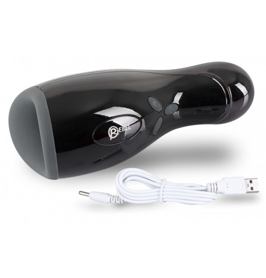 Черный мастурбатор Rebel Masturbator с нагревом Черный мастурбатор Rebel Masturbator с нагревом