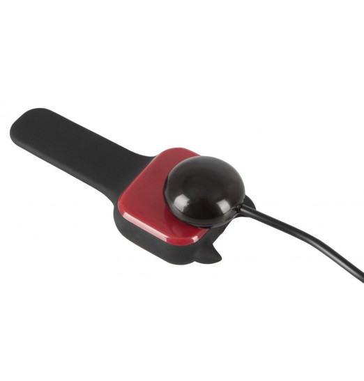 Черный вибромассажер простаты с нагревом и ротацией Prostate Plug - 14,5 см.