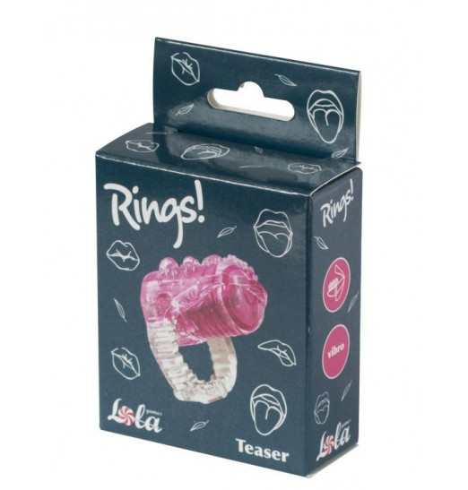 Розовая насадка на язык Rings Teaser