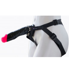 Страпон Harness Realistic с розовой головкой - 20,5 см.