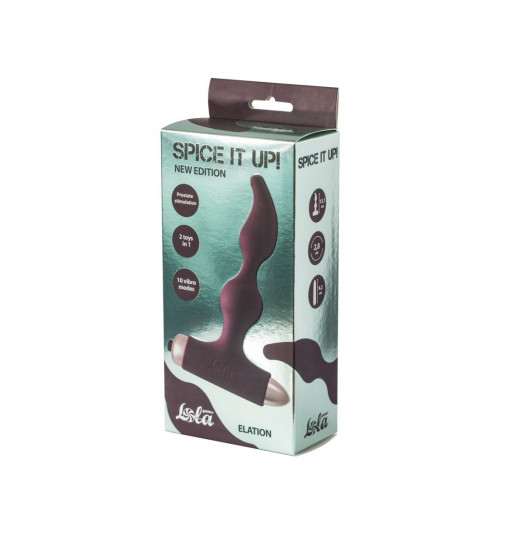 Бордовая анальная вибропробка New Edition Elation - 13,1 см.