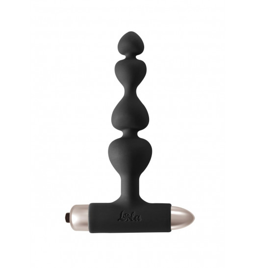 Черная анальная вибропробка-елочка New Edition Excellence - 15 см.